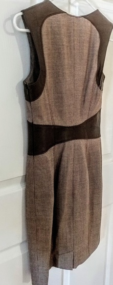 On hold Bebe leather tweed sheath dress - Picture 5 of 6